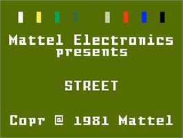 Title screen of Halloween Street on the Mattel Intellivision.