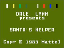 Title screen of Happy Holidays - Santa's Helper on the Mattel Intellivision.