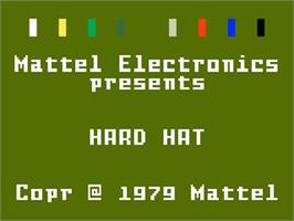 Title screen of Hard Hat on the Mattel Intellivision.