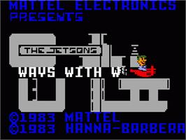 Title screen of Jetsons' Ways With Words, The on the Mattel Intellivision.