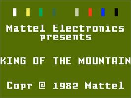 Title screen of King of the Mountain on the Mattel Intellivision.