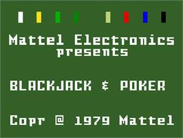 Title screen of Las Vegas Blackjack and Poker on the Mattel Intellivision.