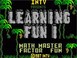 Title screen of Learning Fun I - Math Master Factor Fun on the Mattel Intellivision.