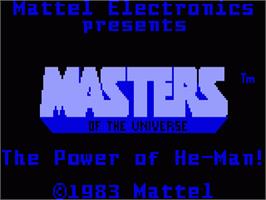 Title screen of Masters Of The Universe - The Power Of He-man on the Mattel Intellivision.