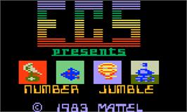 Title screen of Number Jumble on the Mattel Intellivision.