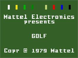 Title screen of PGA Golf on the Mattel Intellivision.