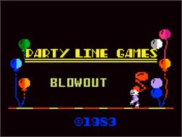 Title screen of Party Line : Blow Out on the Mattel Intellivision.