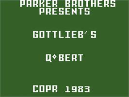 Title screen of Q*bert on the Mattel Intellivision.