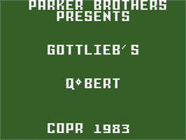 Title screen of Q*bert on the Mattel Intellivision.