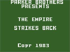 Title screen of Star Wars: The Empire Strikes Back on the Mattel Intellivision.