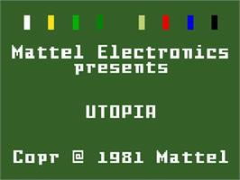 Title screen of Utopia on the Mattel Intellivision.