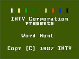 Title screen of Word Hunt on the Mattel Intellivision.