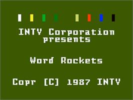 Title screen of Word Rockets on the Mattel Intellivision.