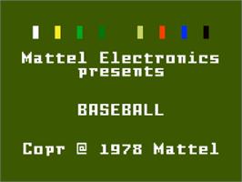 Title screen of World Series Major League Baseball on the Mattel Intellivision.