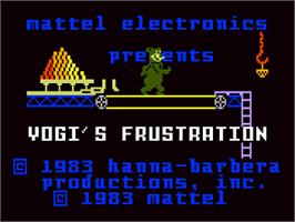 Title screen of Yogi's Frustration on the Mattel Intellivision.