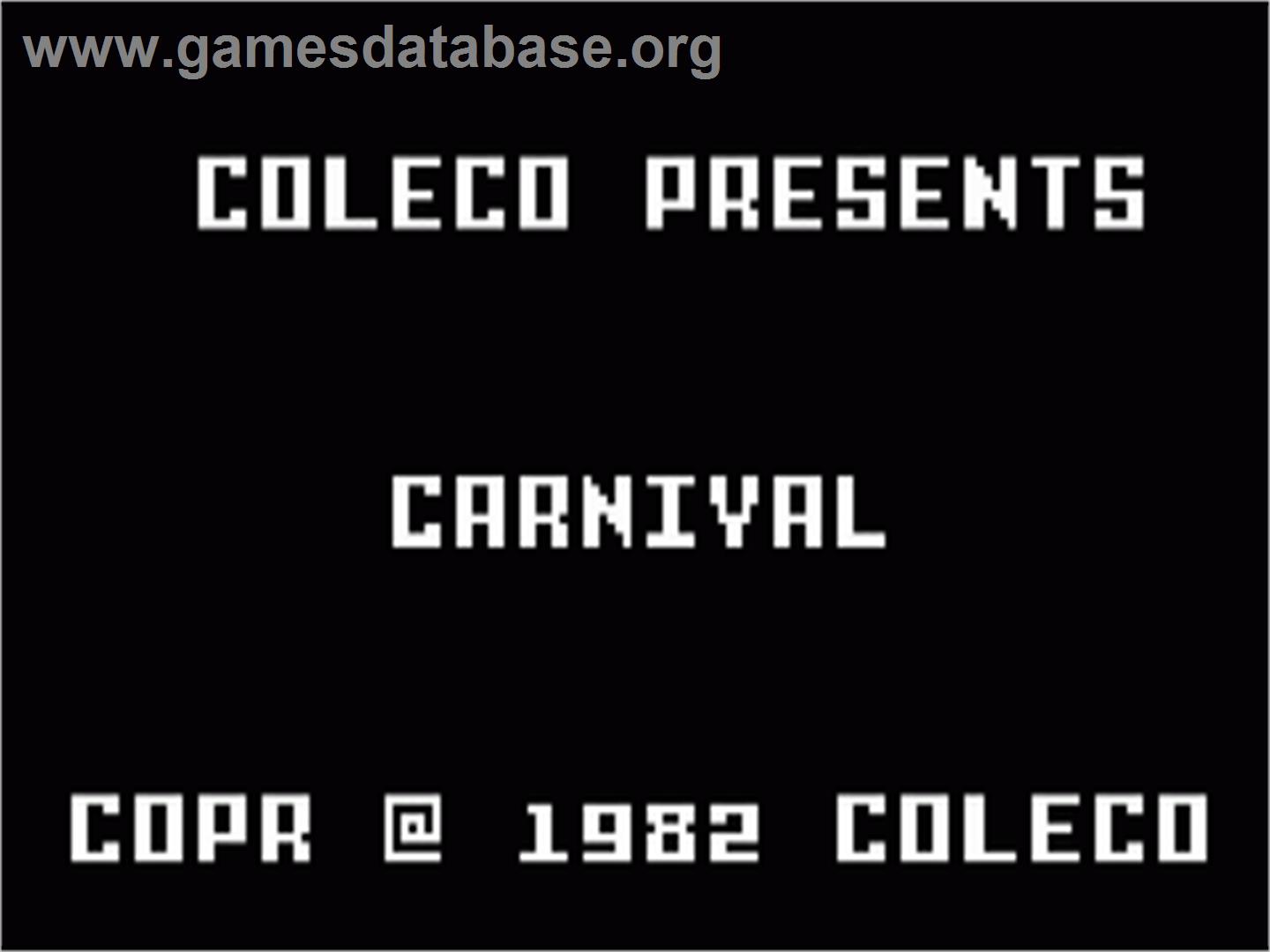 Carnival - Mattel Intellivision - Artwork - Title Screen