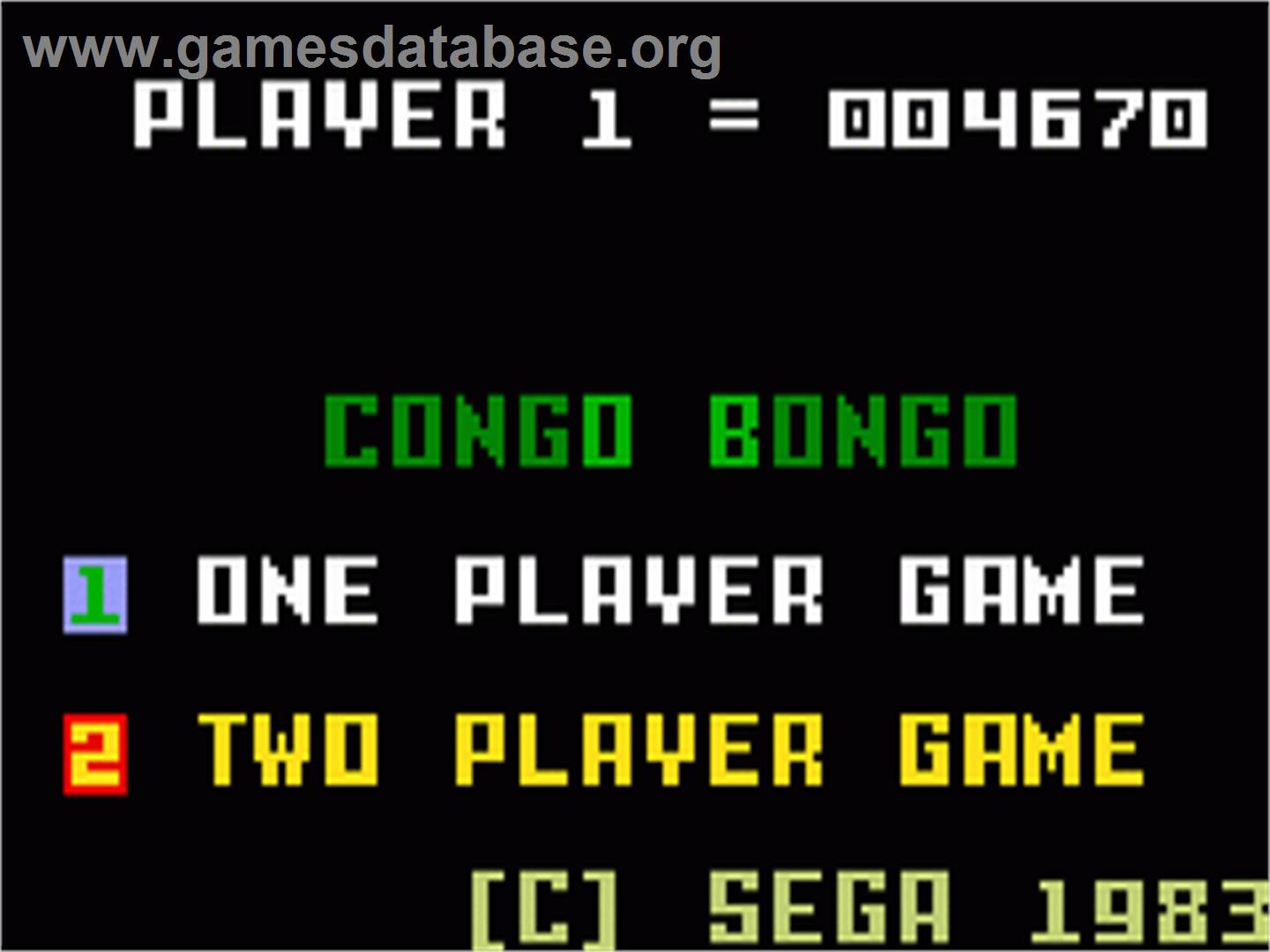 Congo Bongo - Mattel Intellivision - Artwork - Title Screen