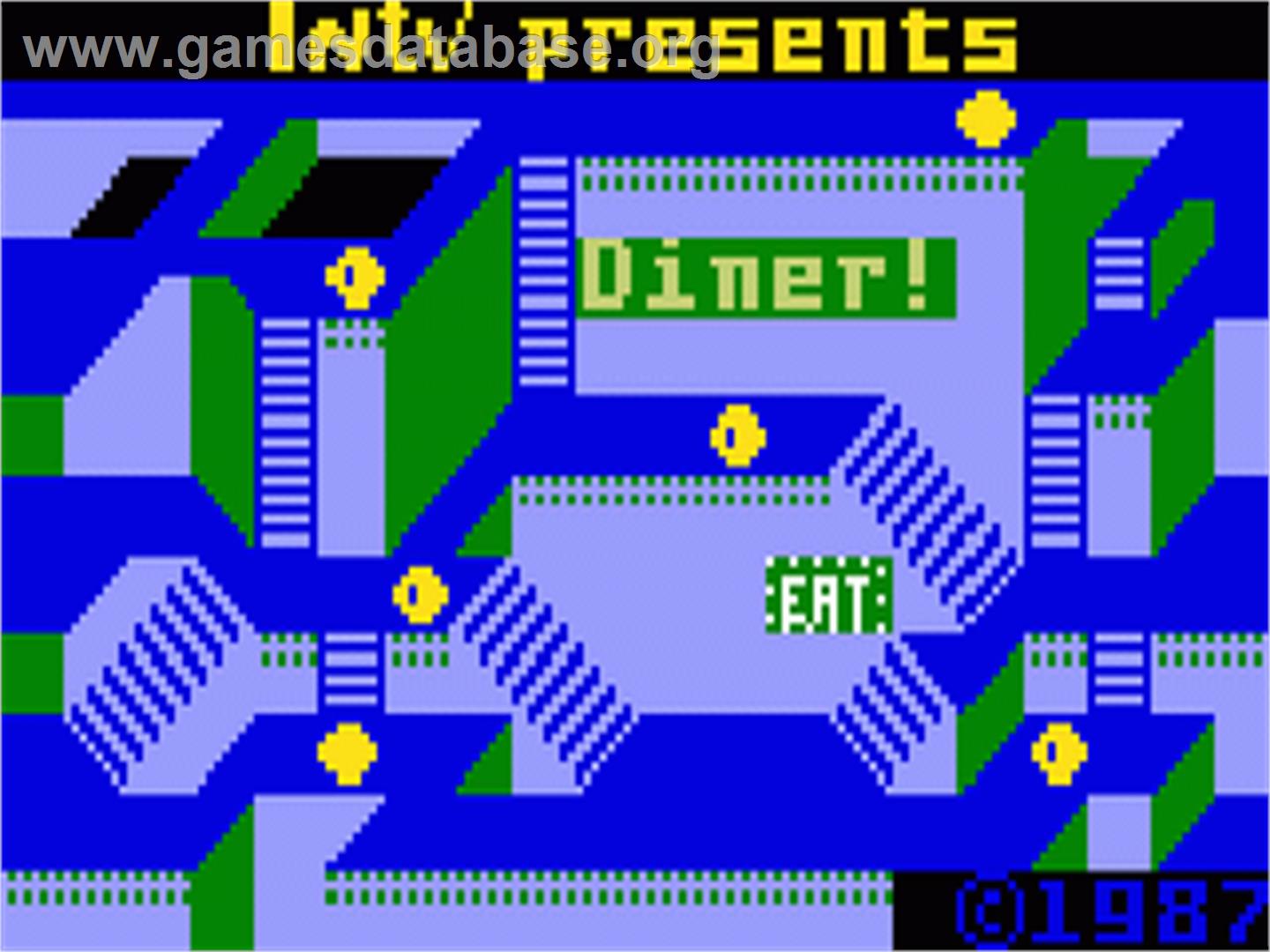 Diner - Mattel Intellivision - Artwork - Title Screen