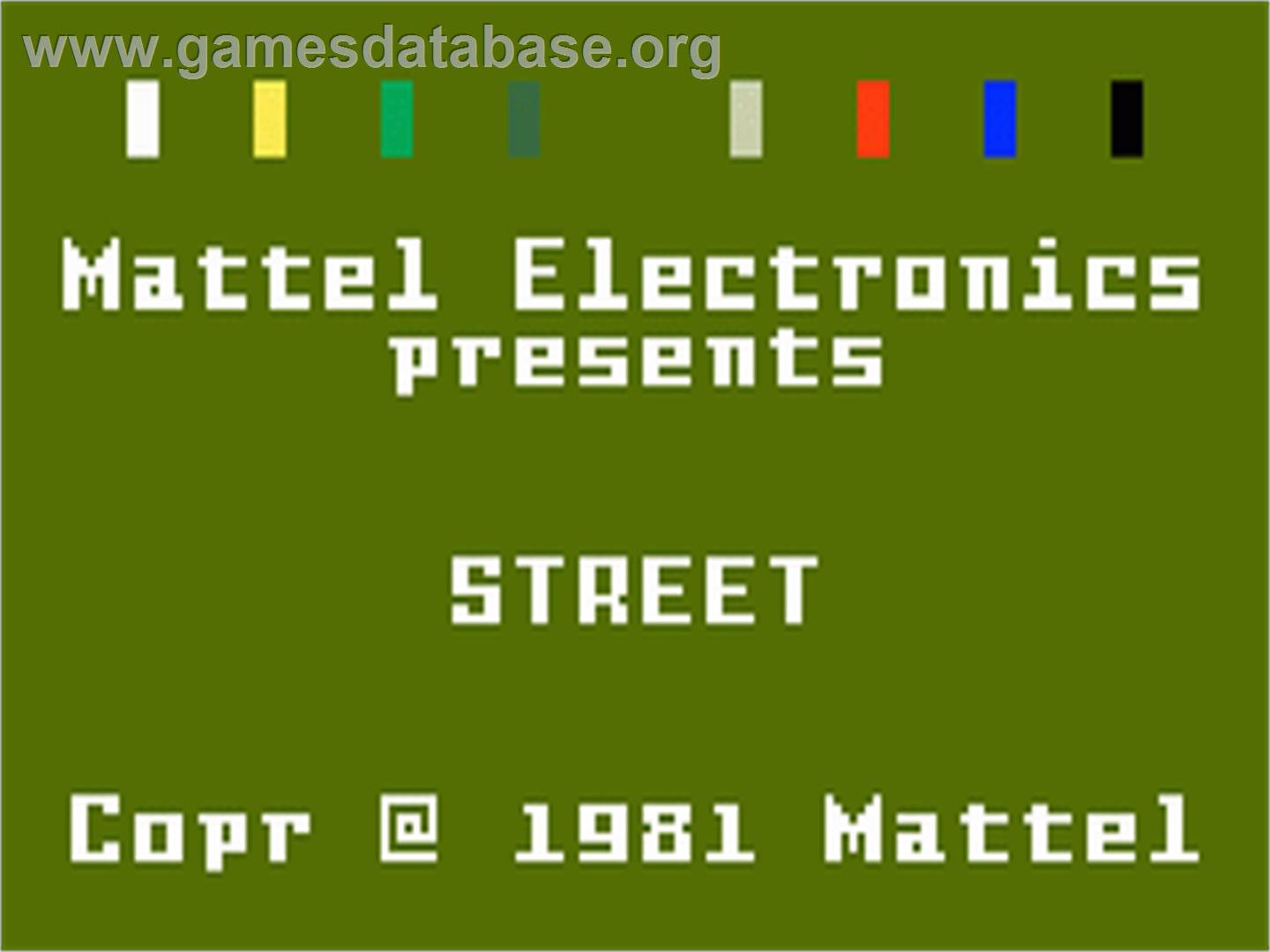 Halloween Street - Mattel Intellivision - Artwork - Title Screen