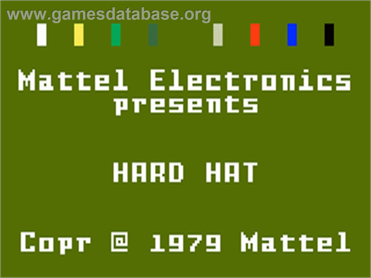 Hard Hat - Mattel Intellivision - Artwork - Title Screen