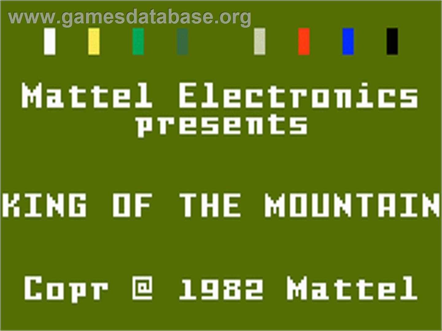 King of the Mountain - Mattel Intellivision - Artwork - Title Screen