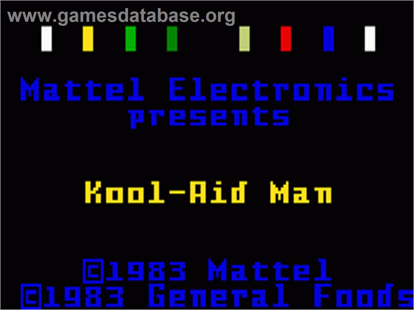 Kool-Aid Man - Mattel Intellivision - Artwork - Title Screen