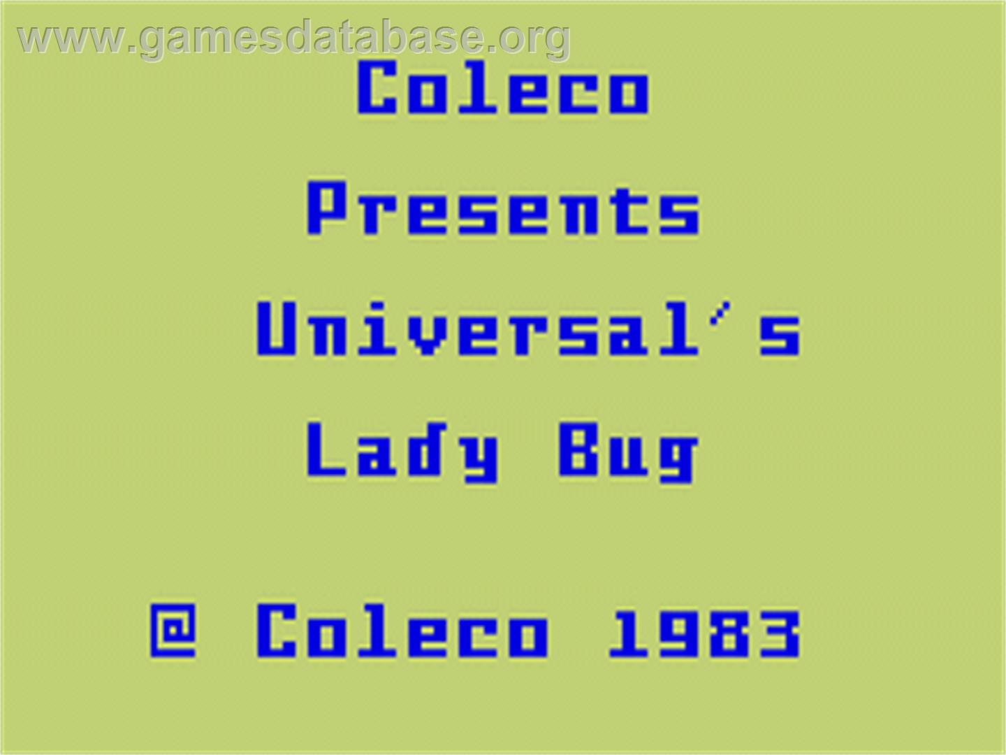 Lady Bug - Mattel Intellivision - Artwork - Title Screen