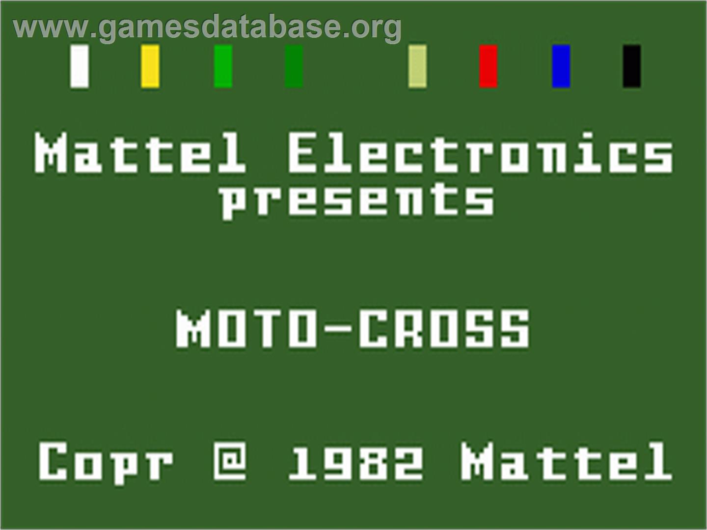 Motocross - Mattel Intellivision - Artwork - Title Screen