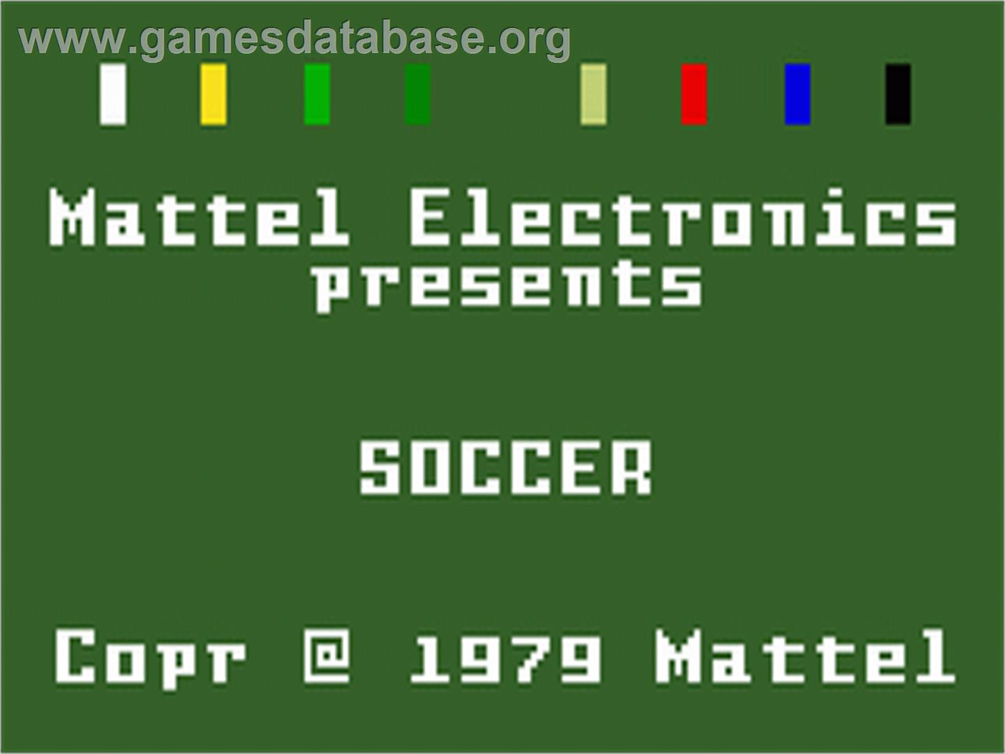 NASL Soccer - Mattel Intellivision - Artwork - Title Screen