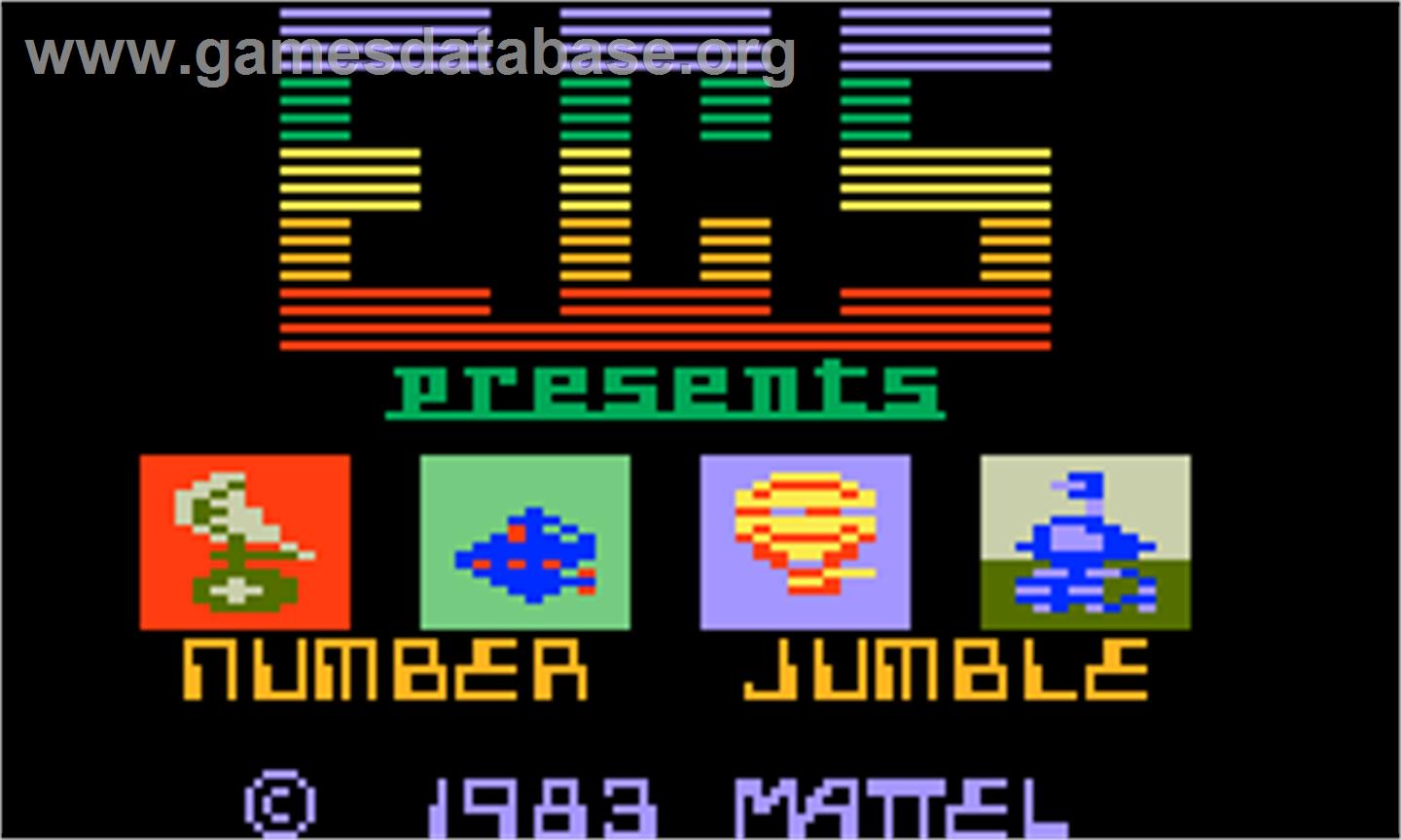 Number Jumble - Mattel Intellivision - Artwork - Title Screen
