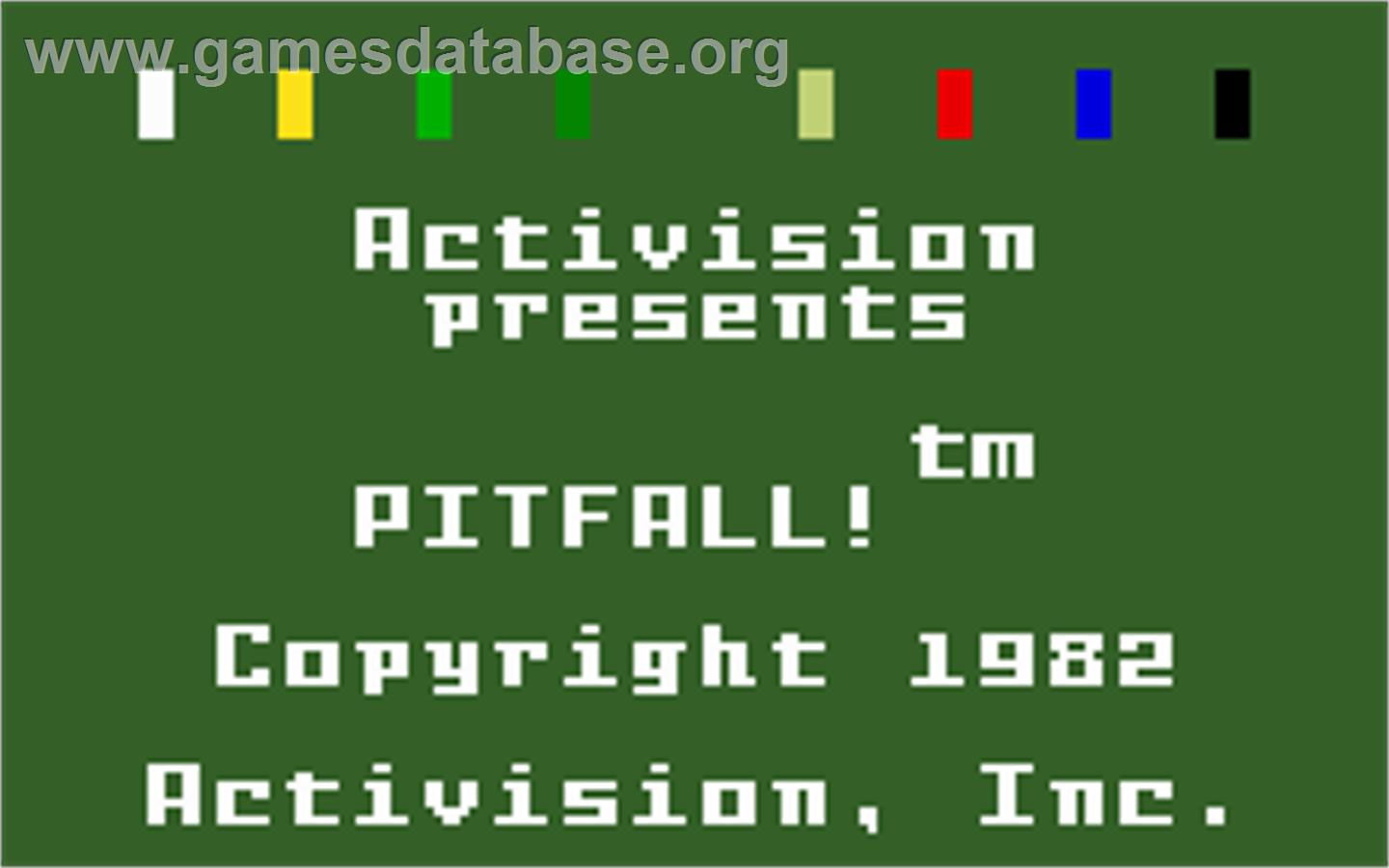 Pitfall! - Mattel Intellivision - Artwork - Title Screen