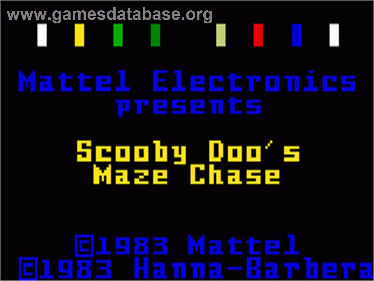 Scooby Doo's Maze Chase - Mattel Intellivision - Artwork - Title Screen