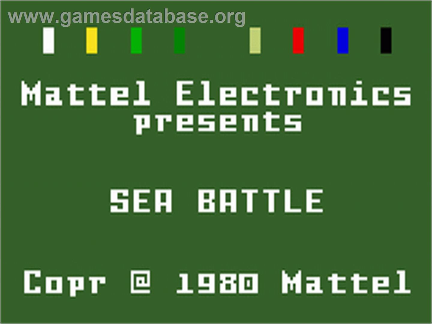 Sea Battle - Mattel Intellivision - Artwork - Title Screen