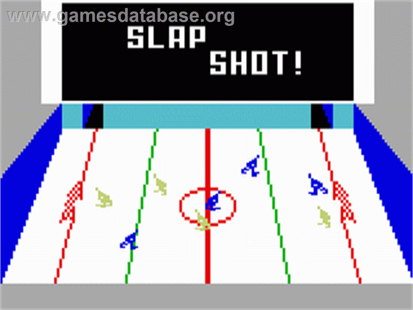 Slap Shot: Super Pro Hockey - Mattel Intellivision - Artwork - Title Screen