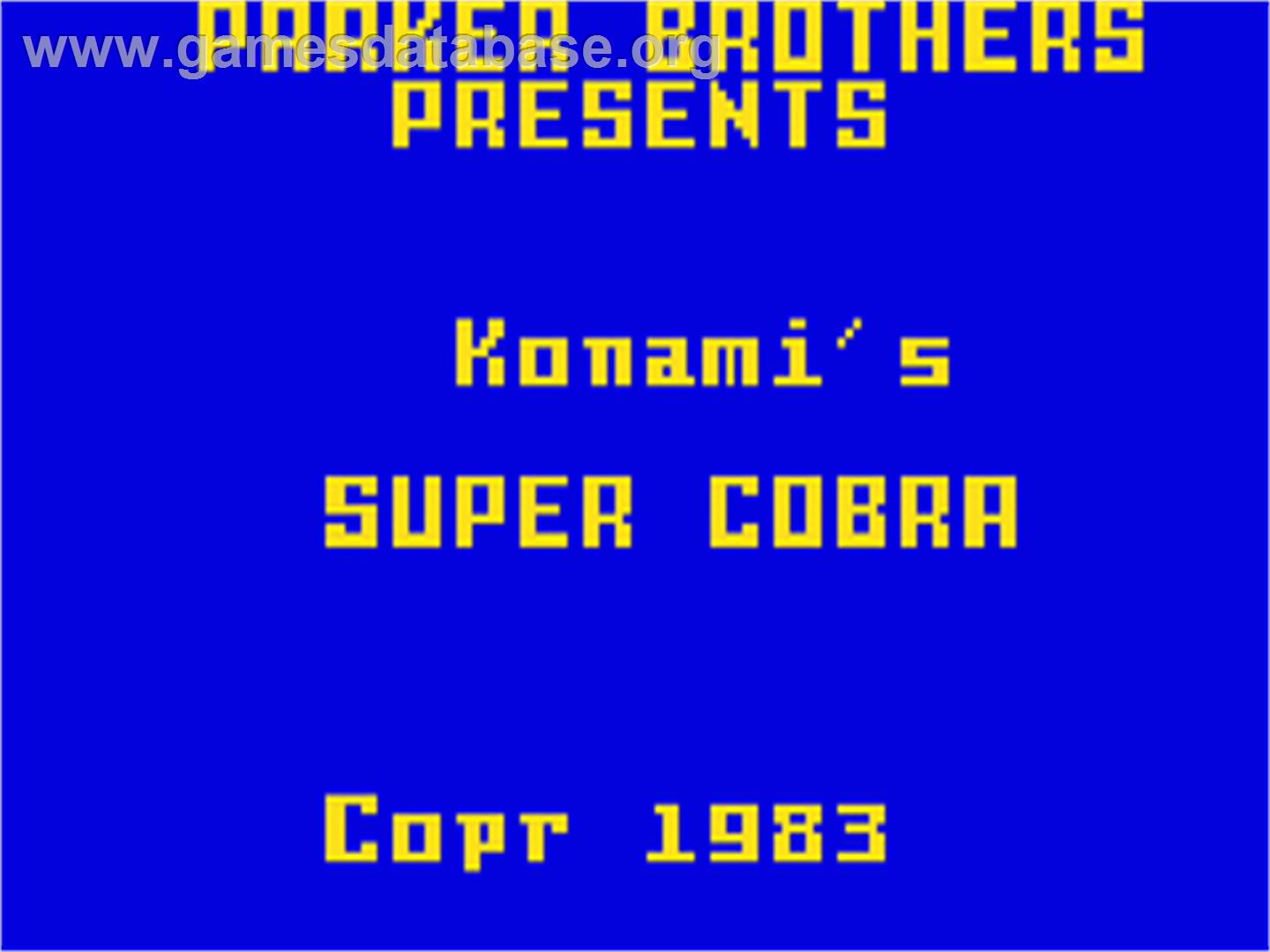 Super Cobra - Mattel Intellivision - Artwork - Title Screen