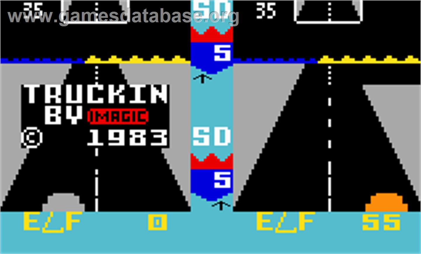Truckin' - Mattel Intellivision - Artwork - Title Screen
