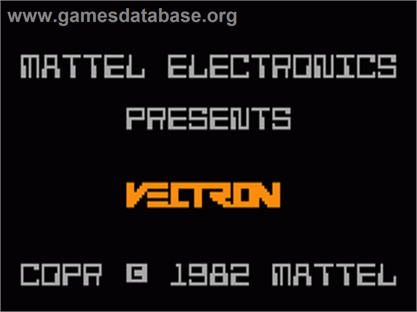 Vectron - Mattel Intellivision - Artwork - Title Screen