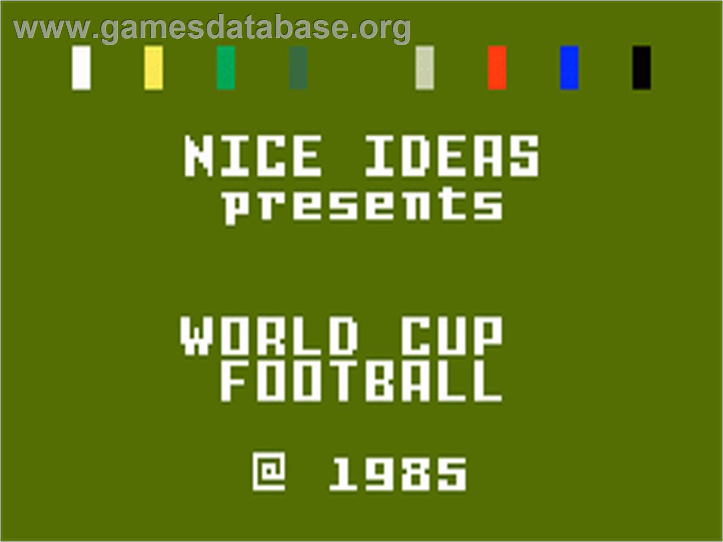 World Cup Soccer - Mattel Intellivision - Artwork - Title Screen