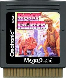 Cartridge artwork for Beast Fighter on the Mega Duck.
