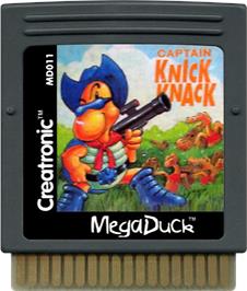 Cartridge artwork for Captain Knick Knack on the Mega Duck.