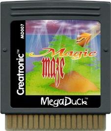Cartridge artwork for Magic Maze on the Mega Duck.