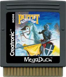 Cartridge artwork for Puppet Knight on the Mega Duck.