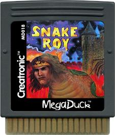Cartridge artwork for Snake Roy on the Mega Duck.