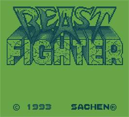 Title screen of Beast Fighter on the Mega Duck.
