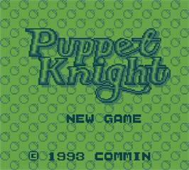 Title screen of Puppet Knight on the Mega Duck.