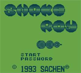 Title screen of Snake Roy on the Mega Duck.