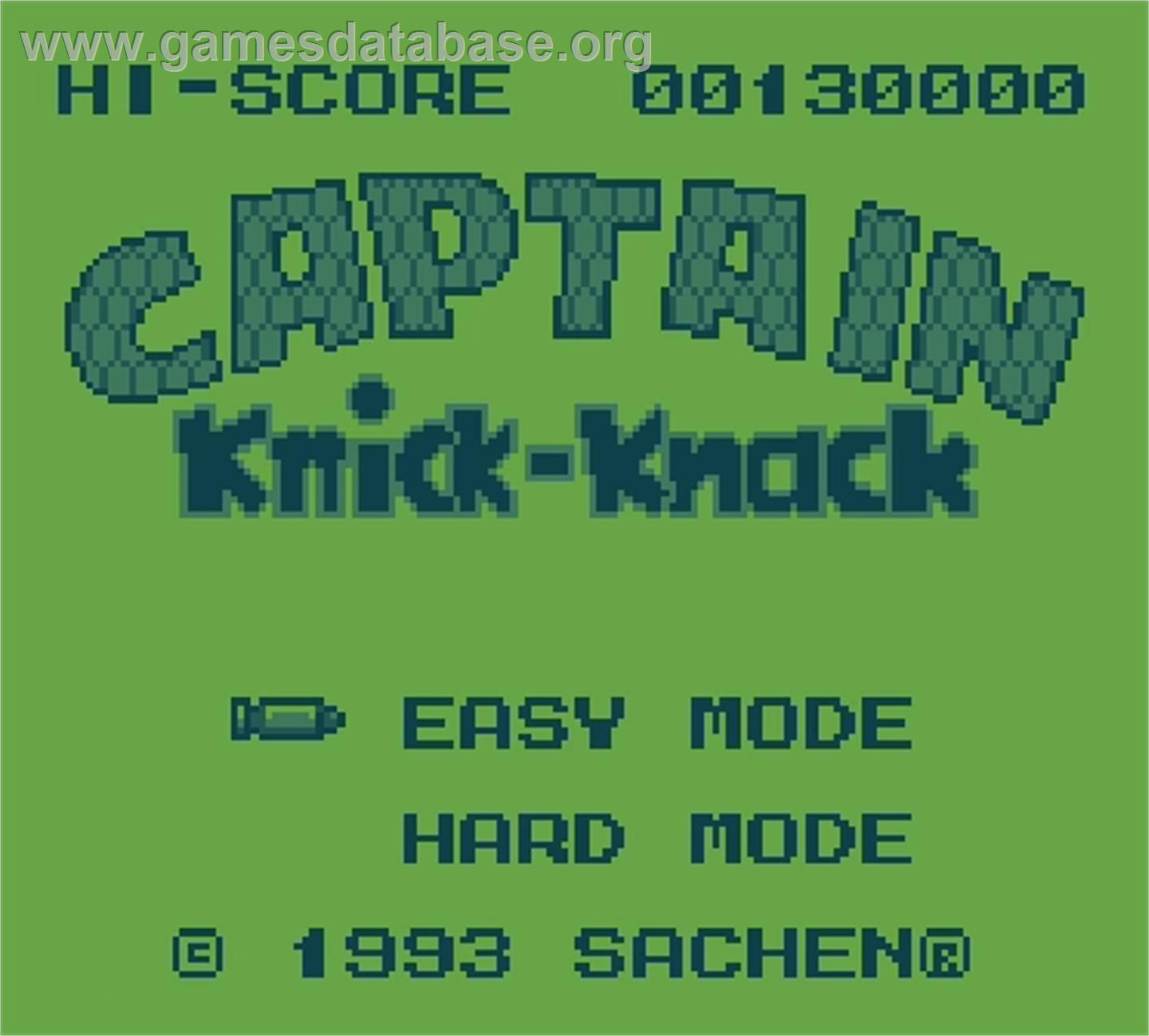 Captain Knick Knack - Mega Duck - Artwork - Title Screen