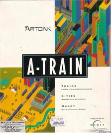 Box cover for A-Train on the Microsoft DOS.