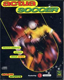 Box cover for Actua Soccer on the Microsoft DOS.