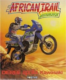 Box cover for African Trail Simulator on the Microsoft DOS.